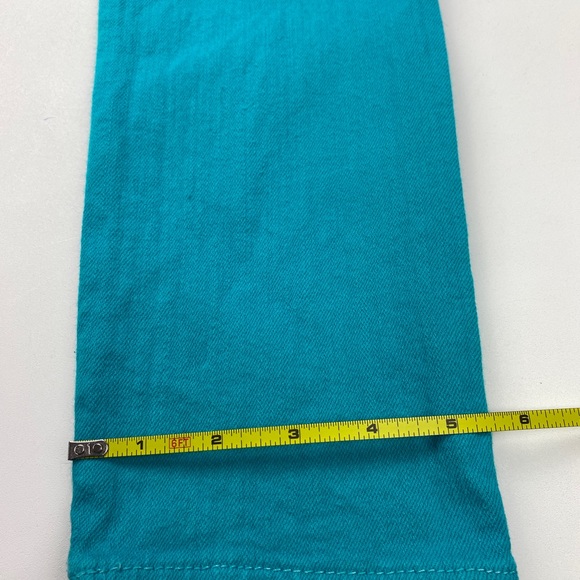 Michael Kors Turquoise Blue Straight Leg Denim Jeans Size 0 - Picture 11 of 14